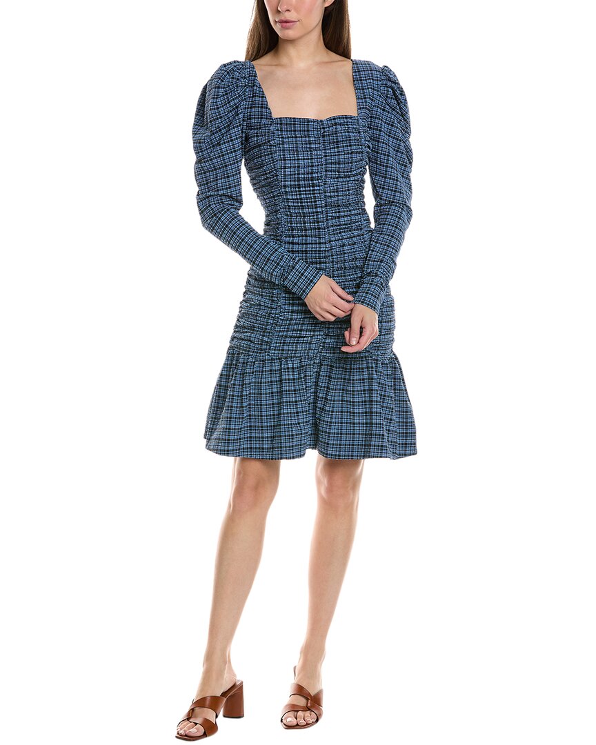 Мини-платье GANNI из ткани сирсакер, синий
Мини-платье GANNI из ткани сирсакер, синий