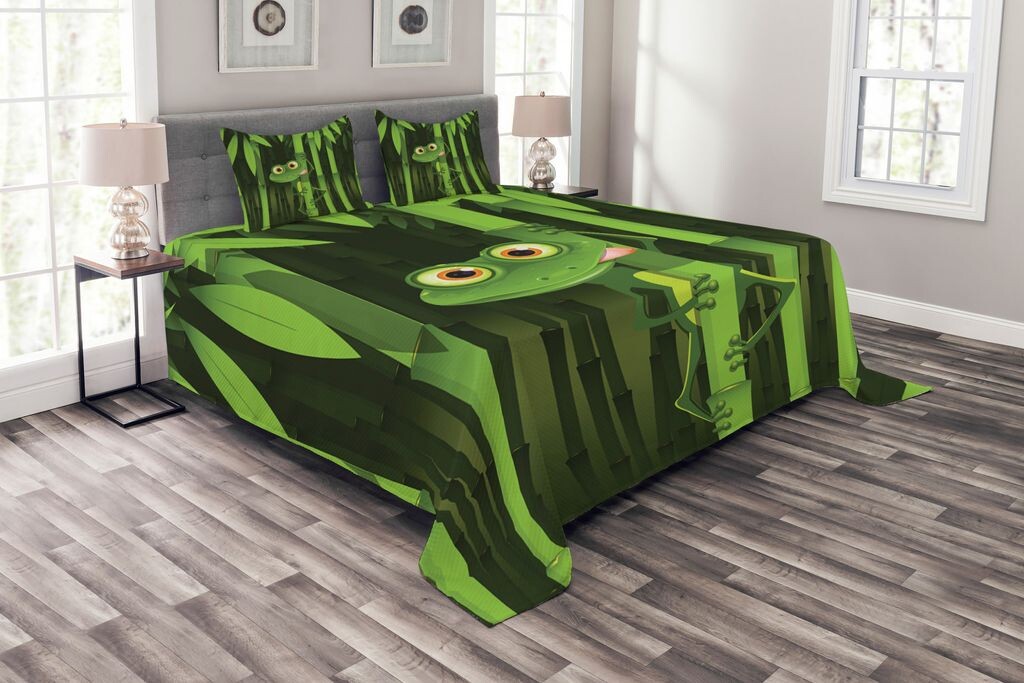 ABAKUHAUS Комплект бамбукового покрывала, Jungle Trees Fun Frog, комплект с моющимися наволочками, для односпальных кроватей 220 x 220 см, зеленый
ABAKUHAUS Комплект бамбукового покрывала, Jungle Trees Fun Frog, комплект с моющимися наволочками, для односпальных кроватей 220 x 220 см, зеленый
