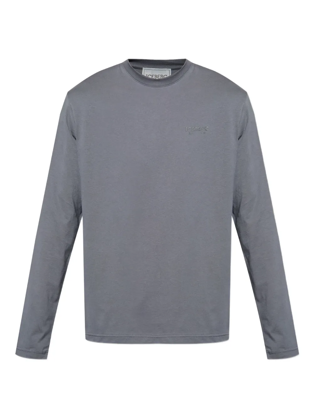 Футболка с длинными рукавами и вышитым логотипом Iceberg, серый 
Футболка с длинными рукавами и вышитым логотипом Iceberg, серый