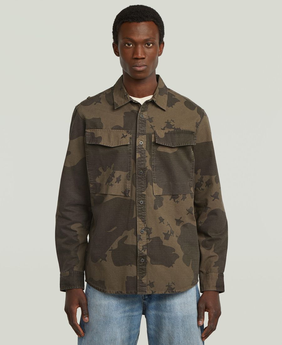 Мужская классическая рубашка с накладными карманами G-Star Raw, Camouflage Green
Мужская классическая рубашка с накладными карманами G-Star Raw, Camouflage Green