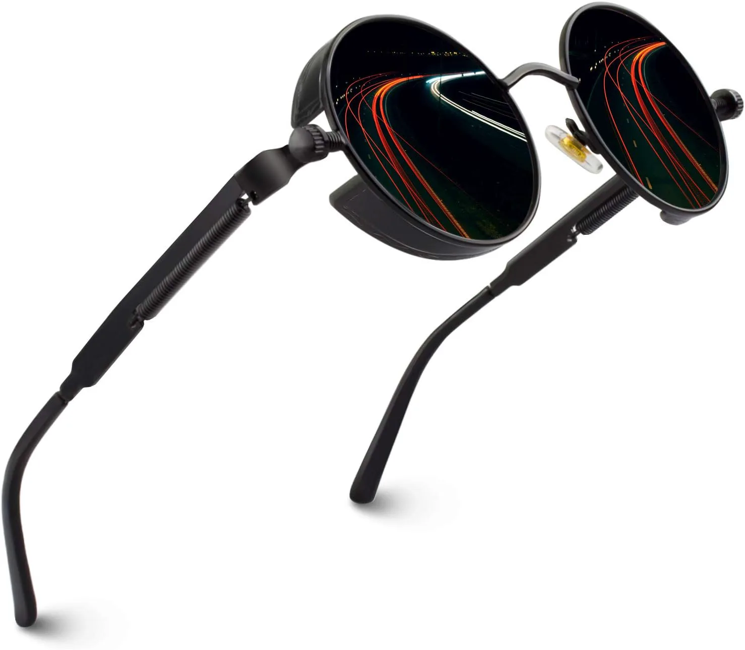 Солнцезащитные очки CGID в стиле ретро-стимпанк, круглые, поляризованные, для мужчин и женщин, с металлической оправой, защита UV400, E72, Black Frame / Grey Lens
Солнцезащитные очки CGID в стиле ретро-стимпанк, круглые, поляризованные, для мужчин и женщин, с металлической оправой, защита UV400, E72, Black Frame / Grey Lens