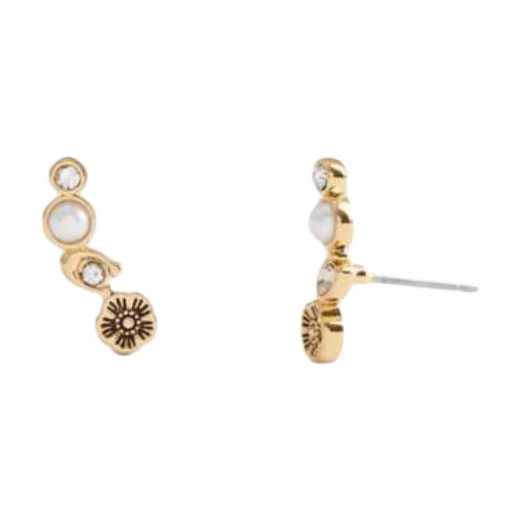 COACH Латунь с покрытием, стекло, кубический цирконий, титановые серьги women's gold
COACH Латунь с покрытием, стекло, кубический цирконий, титановые серьги women's gold