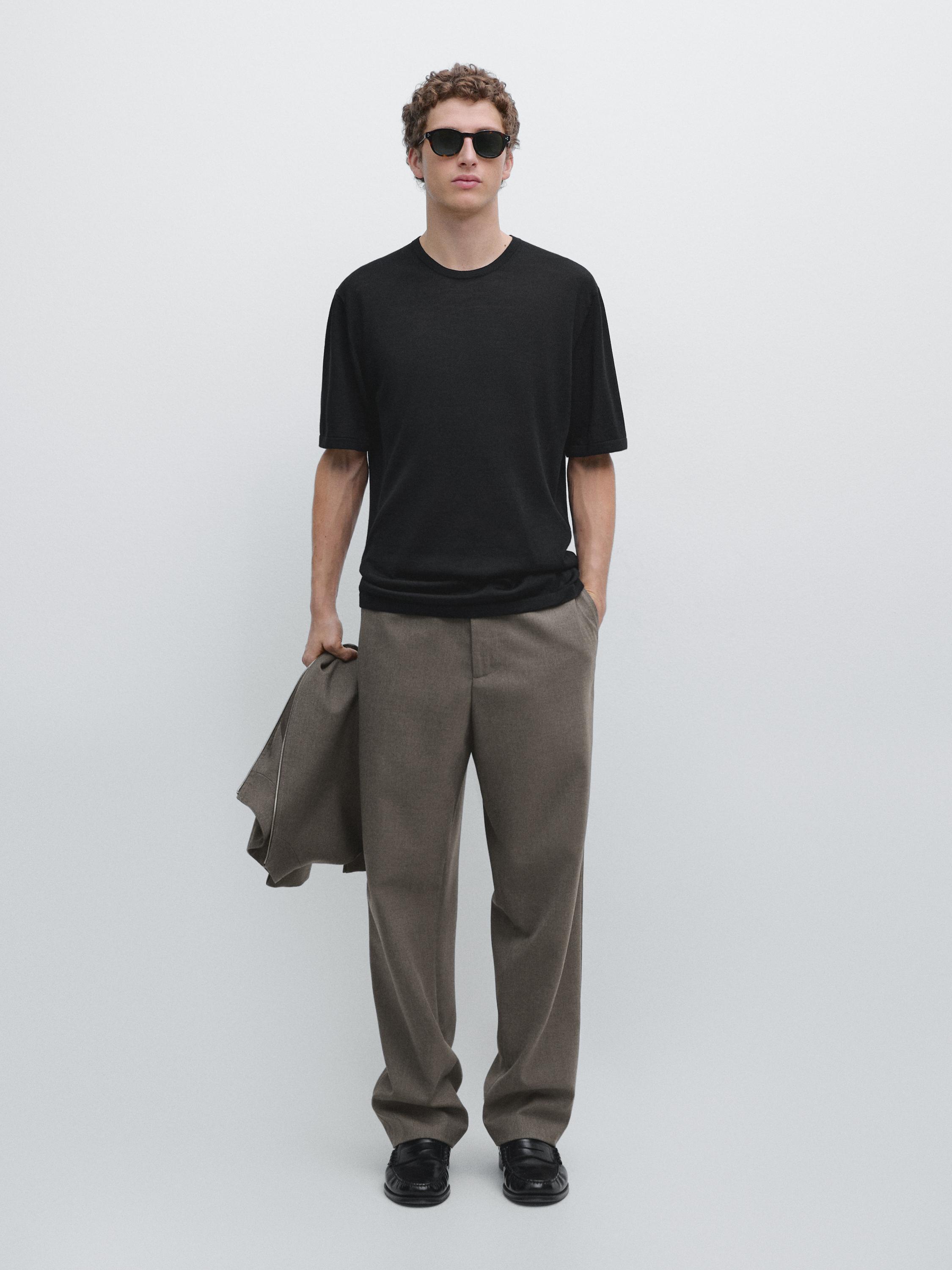 Футболка с коротким рукавом из смесовой шерсти Massimo Dutti, black, Черный, Футболка с коротким рукавом из смесовой шерсти Massimo Dutti, black
Футболка с коротким рукавом из смесовой шерсти Massimo Dutti, black, Черный, Футболка с коротким рукавом из смесовой шерсти Massimo Dutti, black