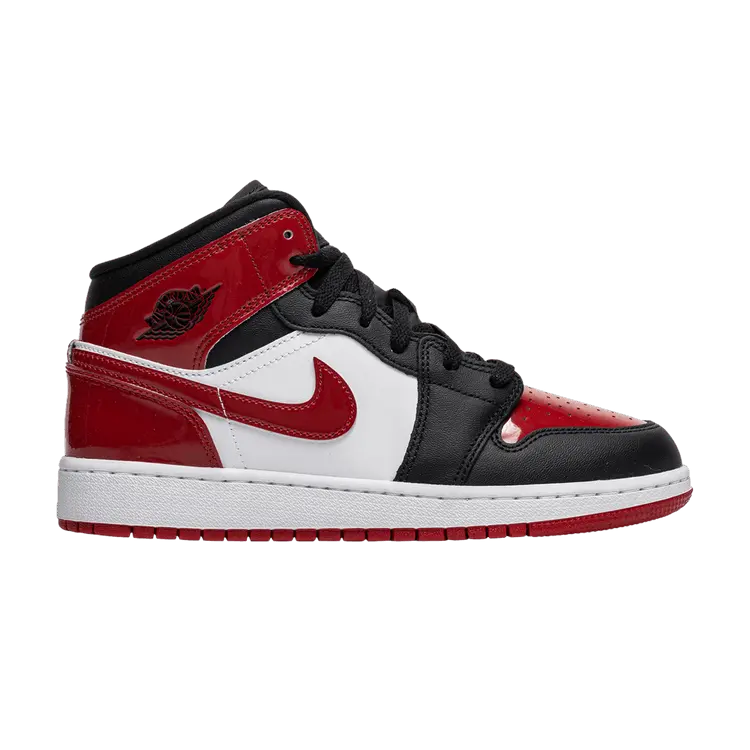 Кроссовки Air Jordan 1 Mid SE GS, Patent Bred Toe
Кроссовки Air Jordan 1 Mid SE GS, Patent Bred Toe