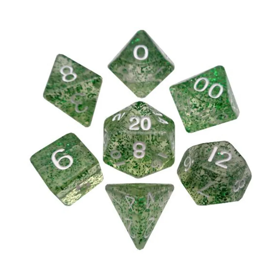 Набор мини-многогранных кубиков — эфирно-зеленый с белым (7), Mini-Dice (Metallic Dice Games)
Набор мини-многогранных кубиков — эфирно-зеленый с белым (7), Mini-Dice (Metallic Dice Games)