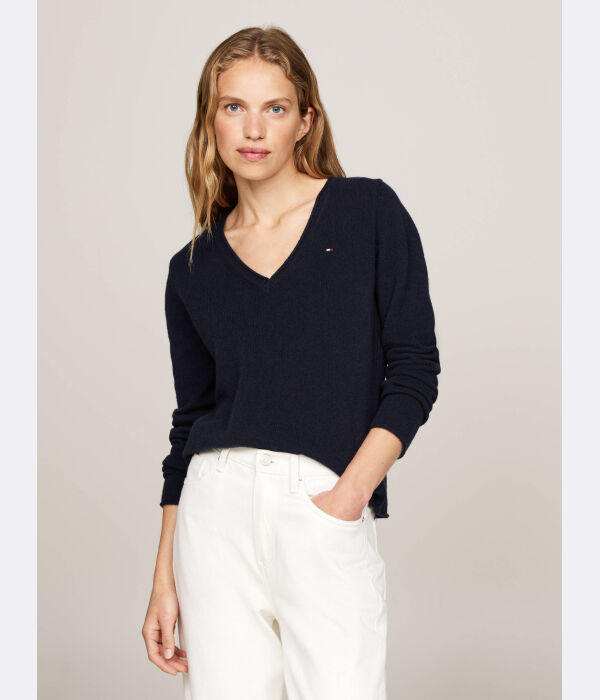 Свитер женский Tommy Hilfiger с v-образным вырезом, синий
Свитер женский Tommy Hilfiger с v-образным вырезом, синий