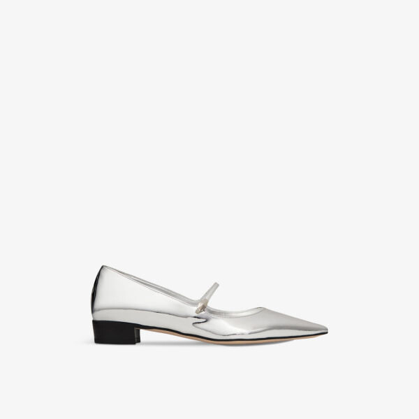 Туфли Carolyn из лакированной кожи с металлическим отливом и плоским каблуком Jimmy Choo, серебряный
Туфли Carolyn из лакированной кожи с металлическим отливом и плоским каблуком Jimmy Choo, серебряный