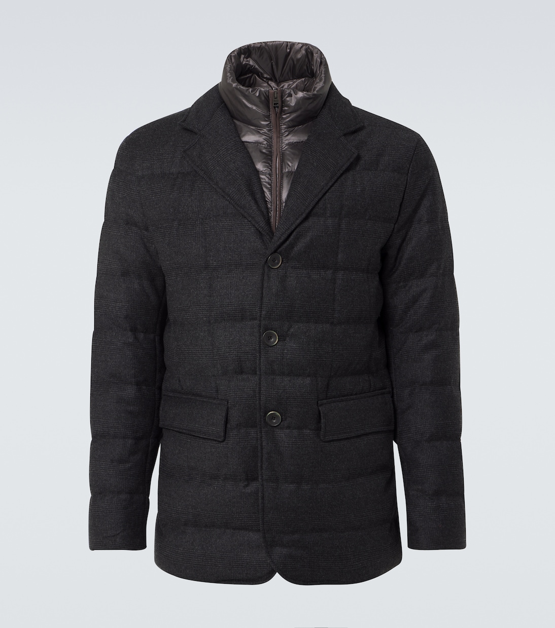 Трансформируемый пуховый пиджак из шерсти и кашемира Herno, Antracite
Трансформируемый пуховый пиджак из шерсти и кашемира Herno, Antracite