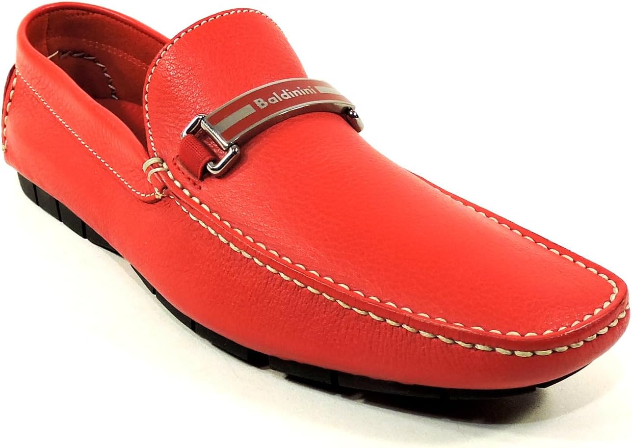 Мужские красные кожаные комфортные лоферы Baldinini
Мужские красные кожаные комфортные лоферы Baldinini