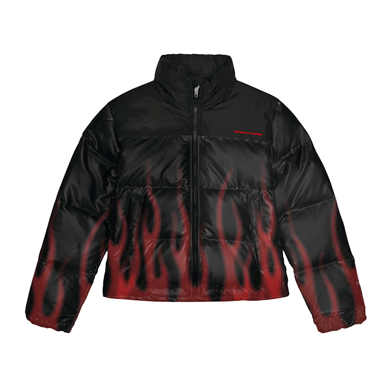 Vision Of Super Куртка-пуховик с капюшоном, Black Red Flame
Vision Of Super Куртка-пуховик с капюшоном, Black Red Flame
