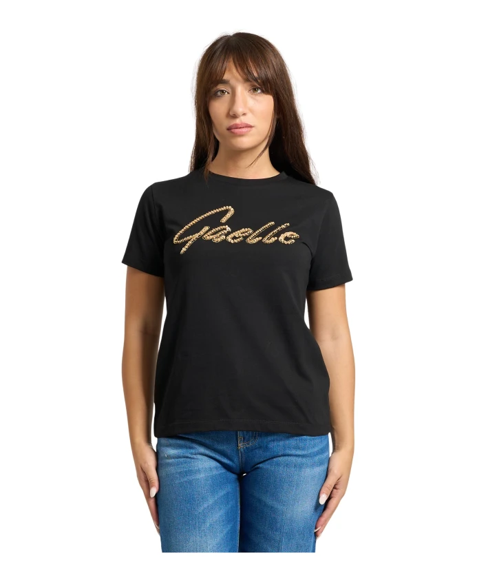 Черная хлопковая футболка с логотипом, украшенным пайетками. Gaã«Lle Paris, черный
Черная хлопковая футболка с логотипом, украшенным пайетками. Gaã«Lle Paris, черный