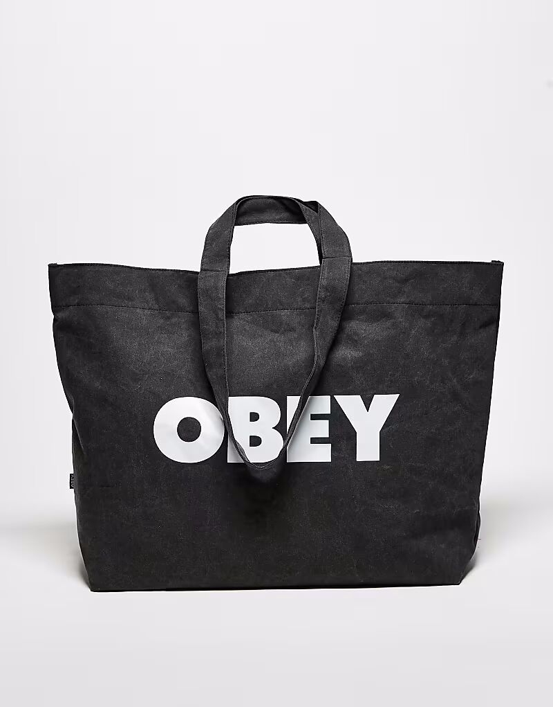 Сумка-тоут Obey с графическим логотипом, окрашенная пигментом, черного цвета
Сумка-тоут Obey с графическим логотипом, окрашенная пигментом, черного цвета