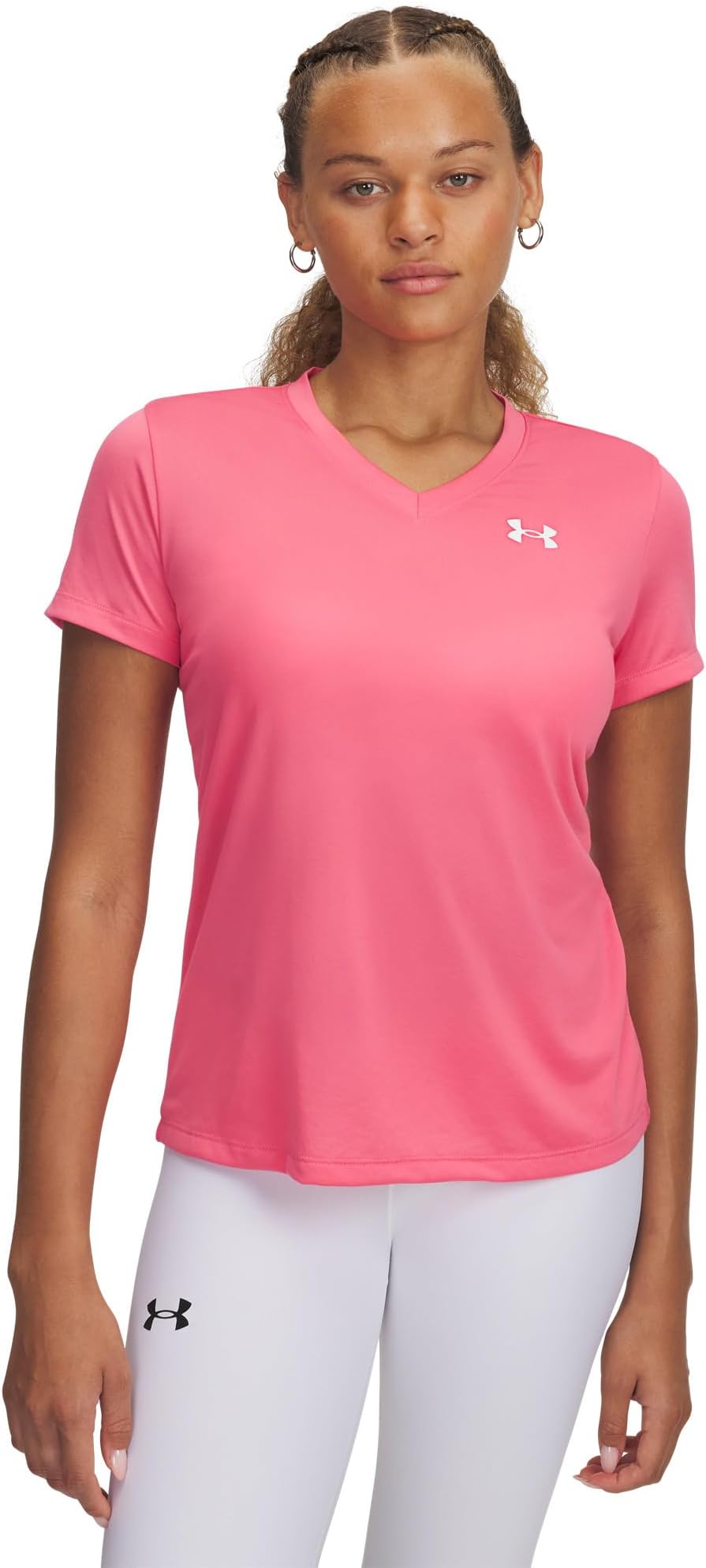 Женская техническая кофта с коротким рукавом и V-образным вырезом, однотонная Under Armour, Super Pink/White
Женская техническая кофта с коротким рукавом и V-образным вырезом, однотонная Under Armour, Super Pink/White