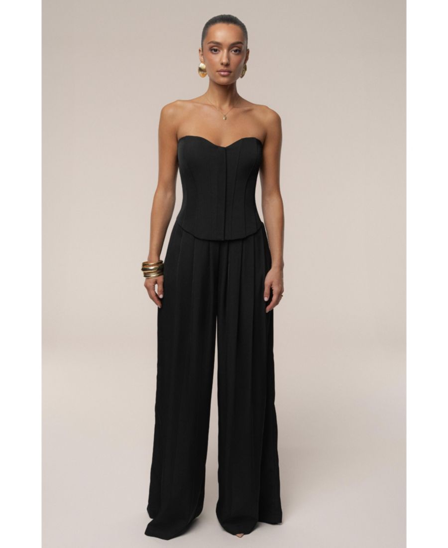 Женские широкие брюки Clara со складками JLUXLABEL, Black
Женские широкие брюки Clara со складками JLUXLABEL, Black