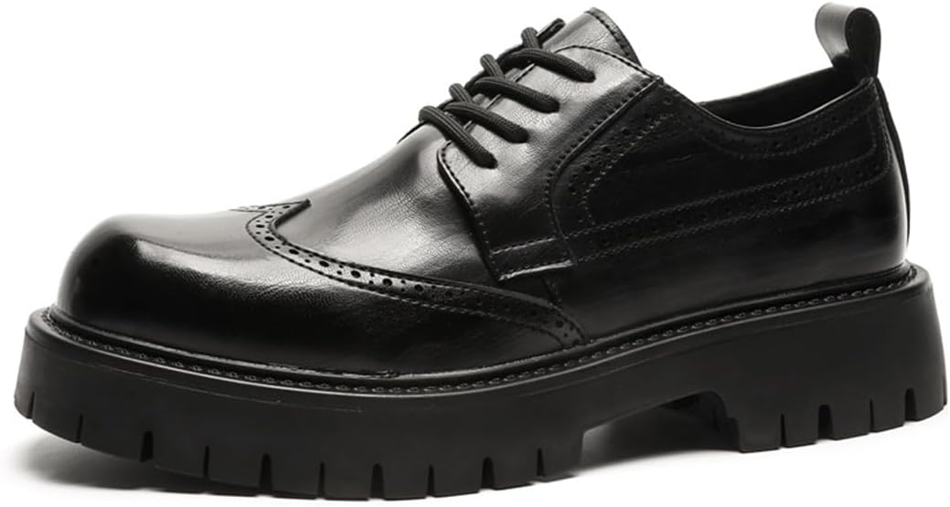 Мужские кожаные туфли на платформе Oxfords, винтажные, с круглым носком, массивной подошвой, повседневные туфли с крылышками, броги, бизнес-туфли для работы и офиса, дерби Xiaoguli, черный
Мужские кожаные туфли на платформе Oxfords, винтажные, с круглым носком, массивной подошвой, повседневные туфли с крылышками, броги, бизнес-туфли для работы и офиса, дерби Xiaoguli, черный
