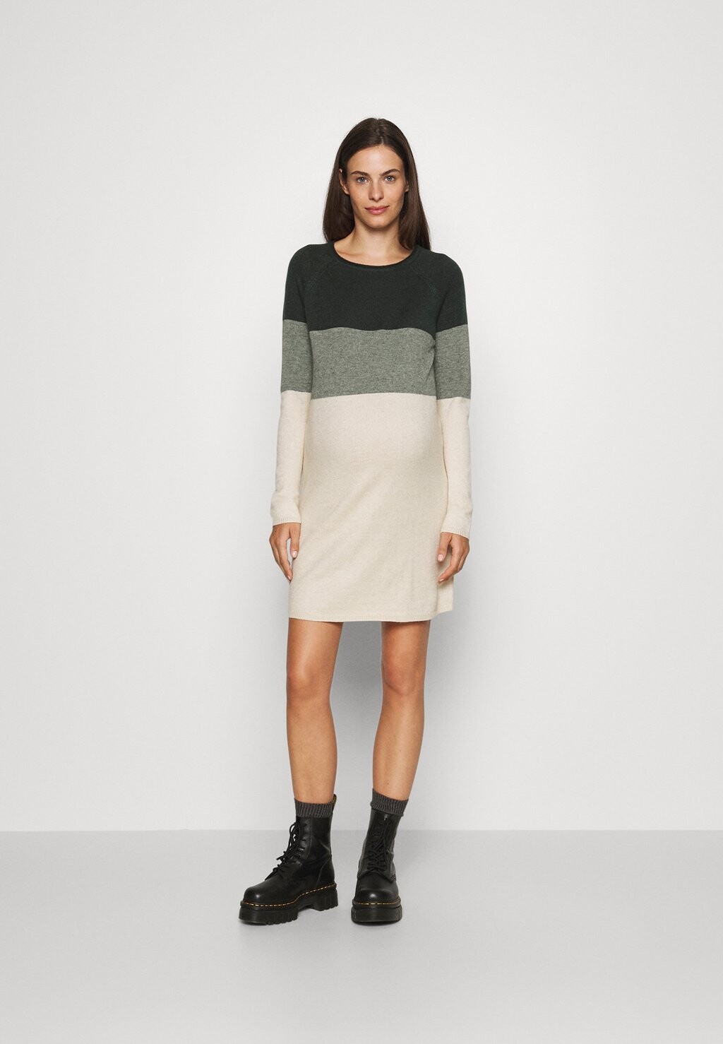 Платье Punto ONLY MATERNITY ПЛАТЬЕ ОЛМЛИЛЛО, Июньский жук/меланж зеленый бальзам/меланж овсяный