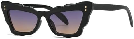 Популярные в 2027 году женские солнцезащитные очки с волнистой оправой, в стиле ретро, с защитой от УФ-излучения UV400, в тренде, с панковскими заклепками MTZJH, Black Grey
Популярные в 2027 году женские солнцезащитные очки с волнистой оправой, в стиле ретро, с защитой от УФ-излучения UV400, в тренде, с панковскими заклепками MTZJH, Black Grey