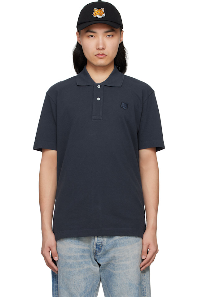 Удобная поло с вышитой головой лисы Bold fox Maison Kitsuné, синий
Удобная поло с вышитой головой лисы Bold fox Maison Kitsuné, синий