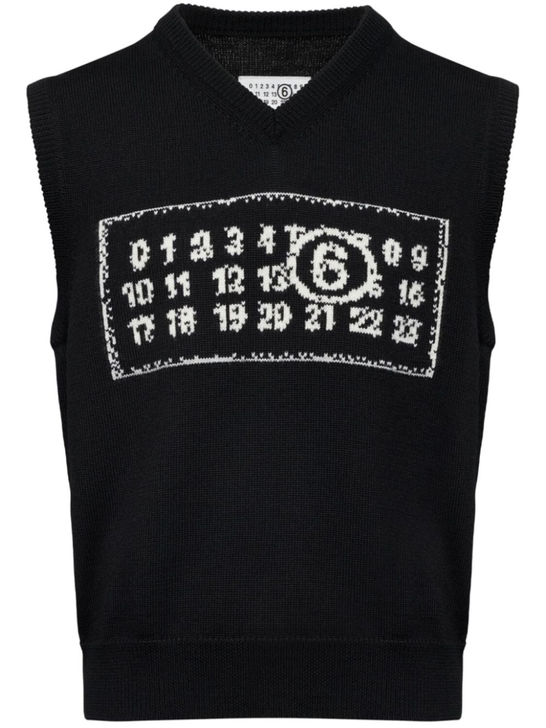 MM6 Maison Margiela жилет вязаный с цифрами, черный
MM6 Maison Margiela жилет вязаный с цифрами, черный