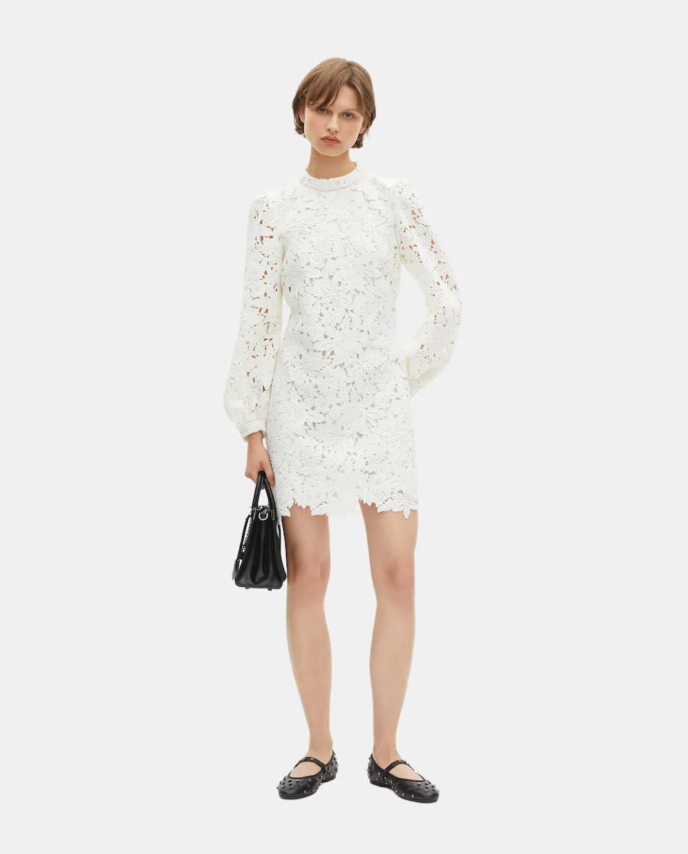 Короткое платье из цветочного кружева The Kooples, белый
Короткое платье из цветочного кружева The Kooples, белый