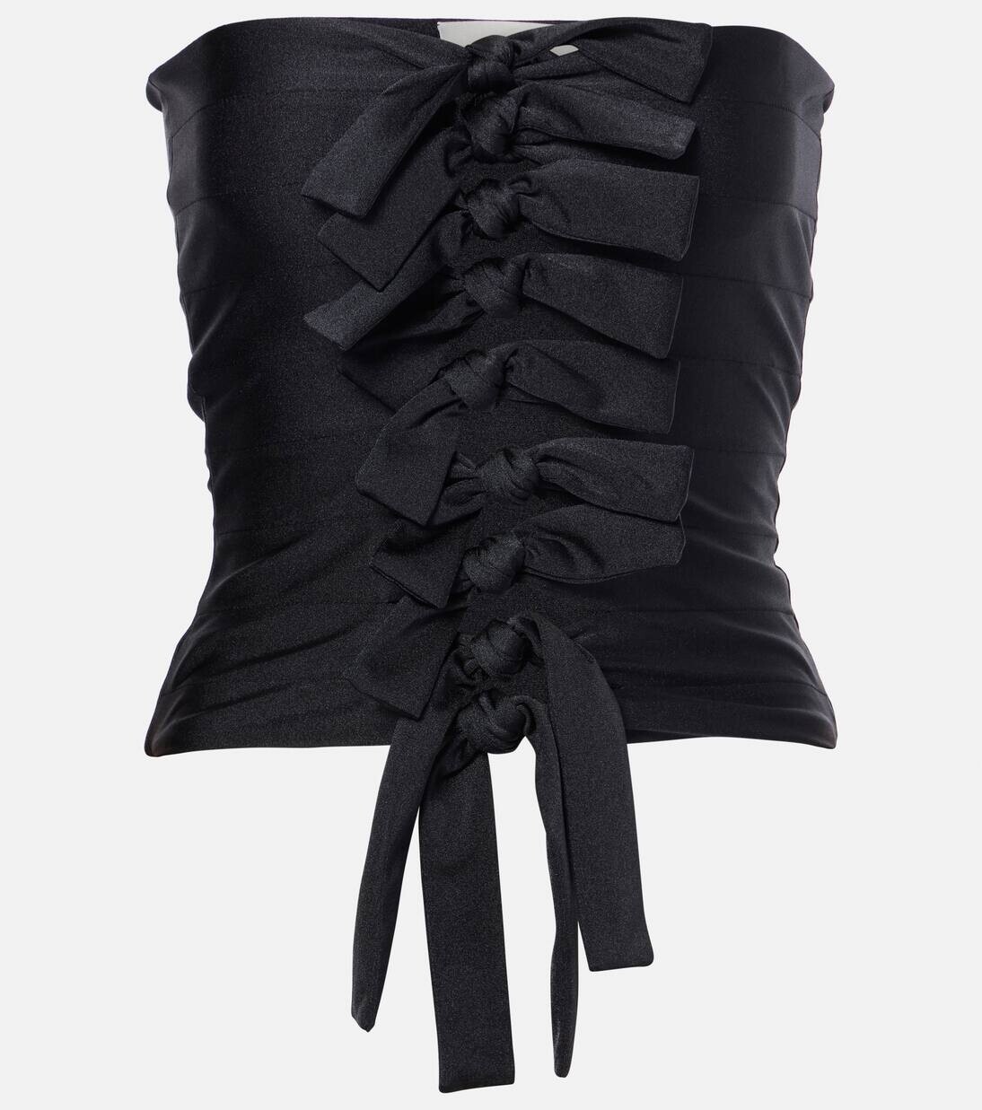 Топ из джерси без бретелек с узлом Coperni, черный
Топ из джерси без бретелек с узлом Coperni, черный