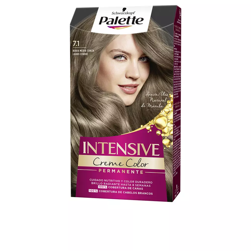 Краска для волос Palette intensive tinte Palette, цвет 7.1-rubio medio ceniza, 1 шт.
Краска для волос Palette intensive tinte Palette, цвет 7.1-rubio medio ceniza, 1 шт.