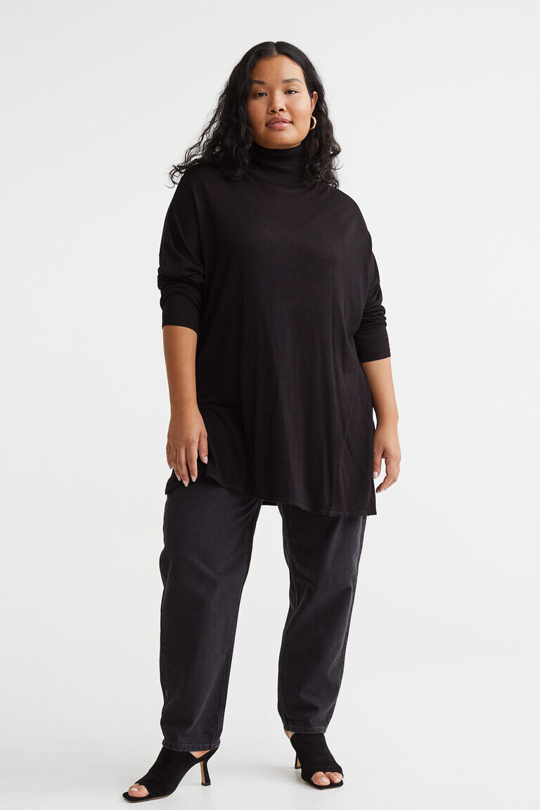 Джемпер с воротником-поло из вискозы H&M, черный
Джемпер с воротником-поло из вискозы H&M, черный