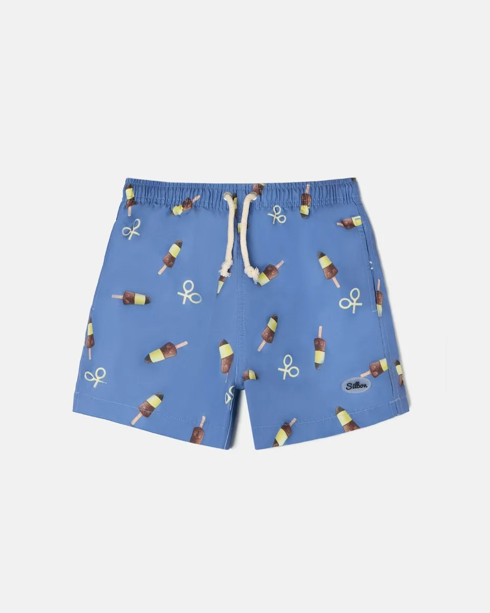 Детский плавки с принтом мороженого и регулируемым шнурком Silbon, синий
Детский плавки с принтом мороженого и регулируемым шнурком Silbon, синий