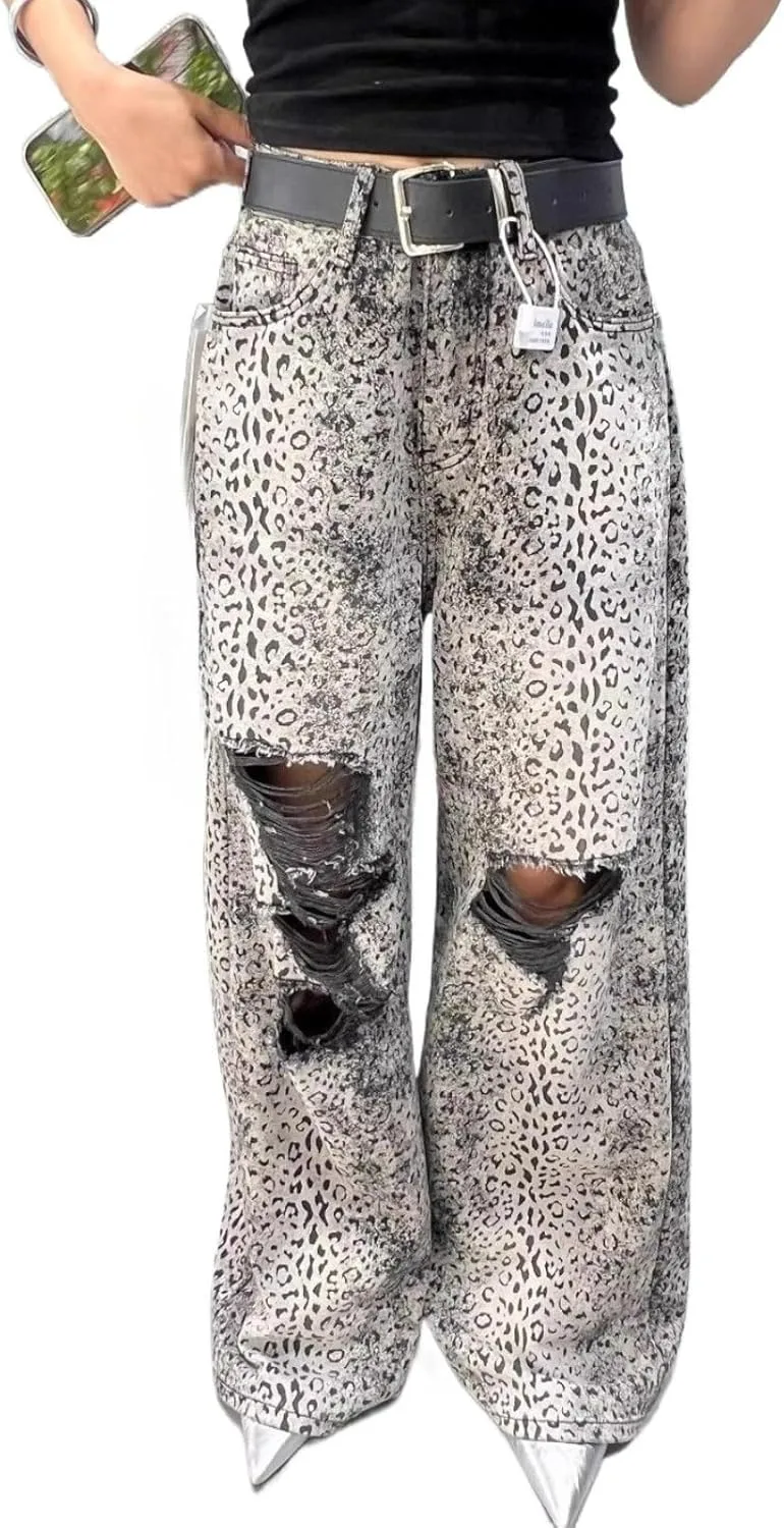 Cutecore джинсы с леопардовым принтом, High Waist Ripped Wide Leg GoldGalleon
Cutecore джинсы с леопардовым принтом, High Waist Ripped Wide Leg GoldGalleon