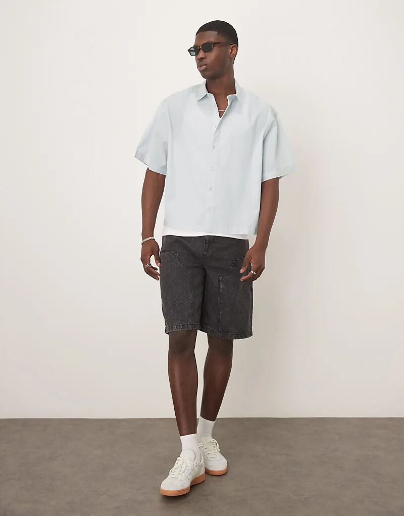 Укороченная рубашка свободного кроя из поплина ASOS DESIGN синего цвета
Укороченная рубашка свободного кроя из поплина ASOS DESIGN синего цвета