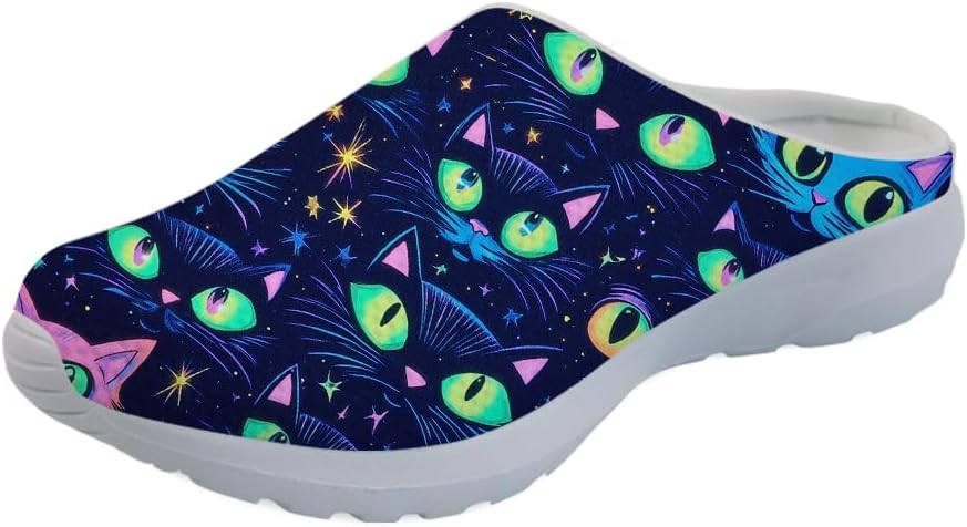 Садовые сабо Forchrinse Rainbow Cat Star для мужчин и женщин, с поддержкой свода стопы, кроссовки-мюли для дома, работы и спортзала, Neon Cat
Садовые сабо Forchrinse Rainbow Cat Star для мужчин и женщин, с поддержкой свода стопы, кроссовки-мюли для дома, работы и спортзала, Neon Cat