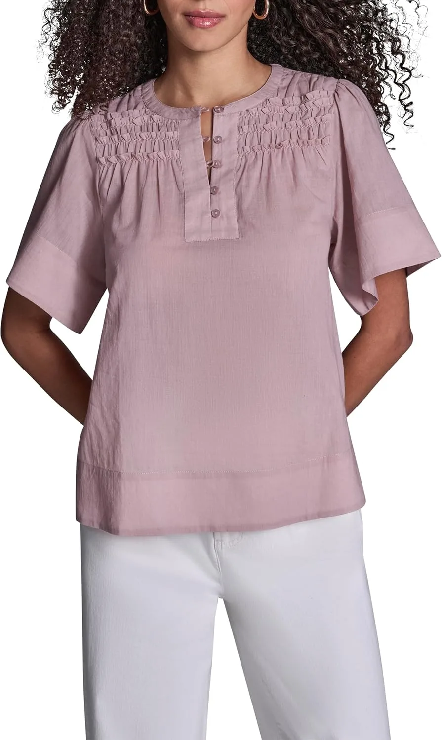 BCBG топ с коротким рукавом и сборками
BCBG топ с коротким рукавом и сборками