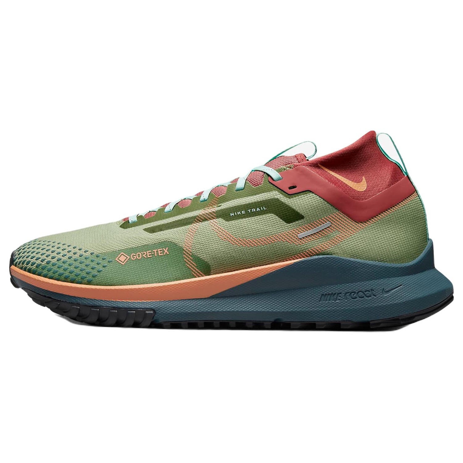 Кроссовки Nike React Pegasus Trail 4 Gore-tex, зеленый/оранжевый
Кроссовки Nike React Pegasus Trail 4 Gore-tex, зеленый/оранжевый