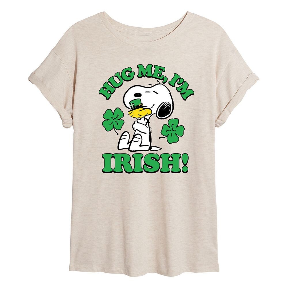 Детская струящаяся футболка Peanuts Snoopy & Woodstock Hug Me I'm Irish Licensed Character, бежевый
Детская струящаяся футболка Peanuts Snoopy & Woodstock Hug Me I'm Irish Licensed Character, бежевый