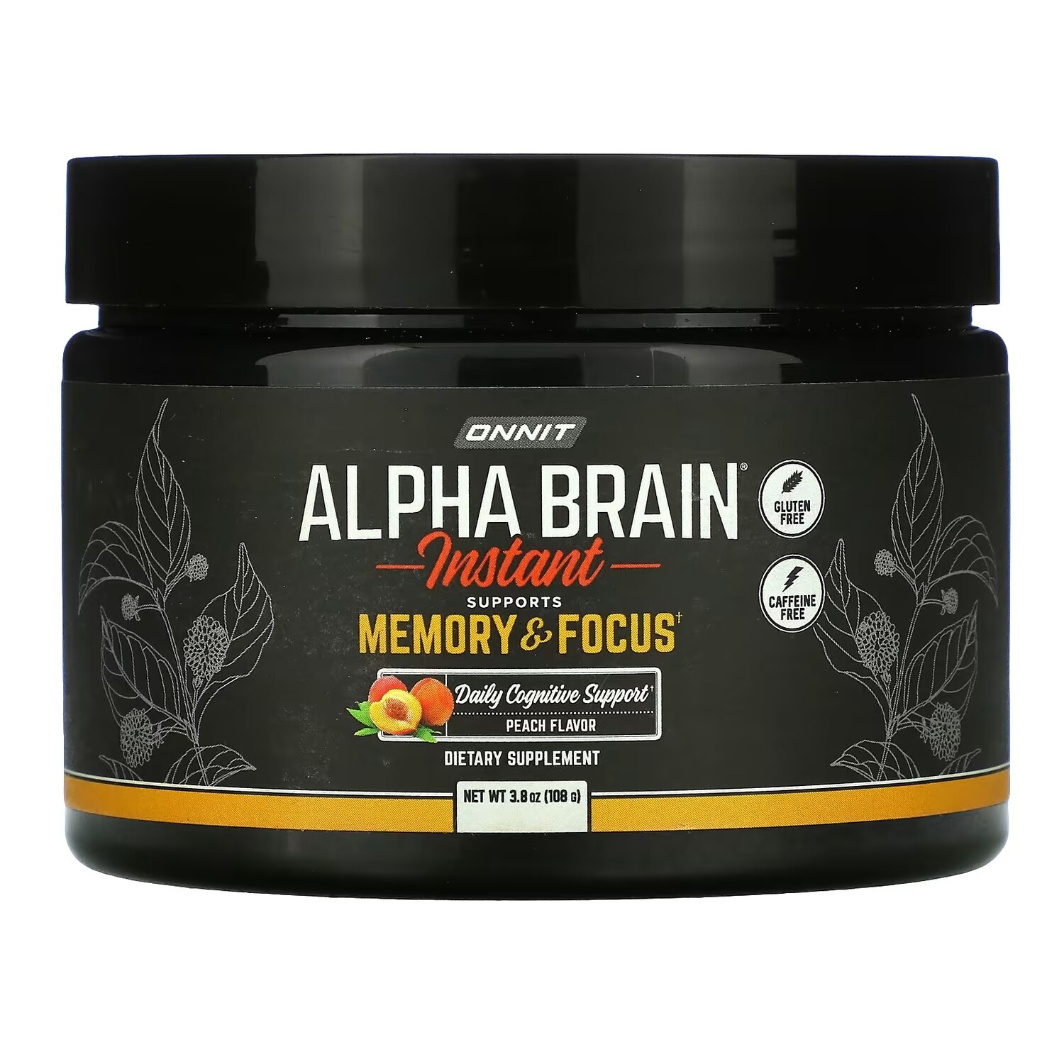 Onnit Alpha Brain Instant для памяти и концентрации внимания персик, 108 г
Onnit Alpha Brain Instant для памяти и концентрации внимания персик, 108 г