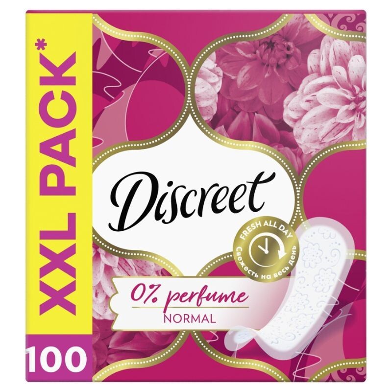 Discreet Normal ежедневные прокладки, 100 шт. 
Discreet Normal ежедневные прокладки, 100 шт.