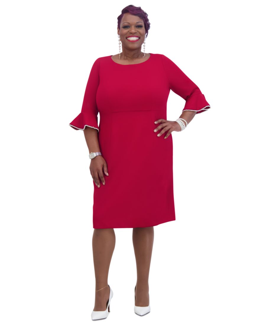 Платье Kat с рукавами до локтя и оборками на манжетах Kasper, Crimson
Платье Kat с рукавами до локтя и оборками на манжетах Kasper, Crimson