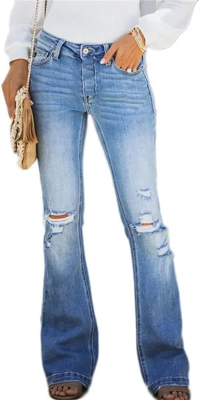 Andongnywell женские джинсы-клеш с высокой талией
Andongnywell женские джинсы-клеш с высокой талией