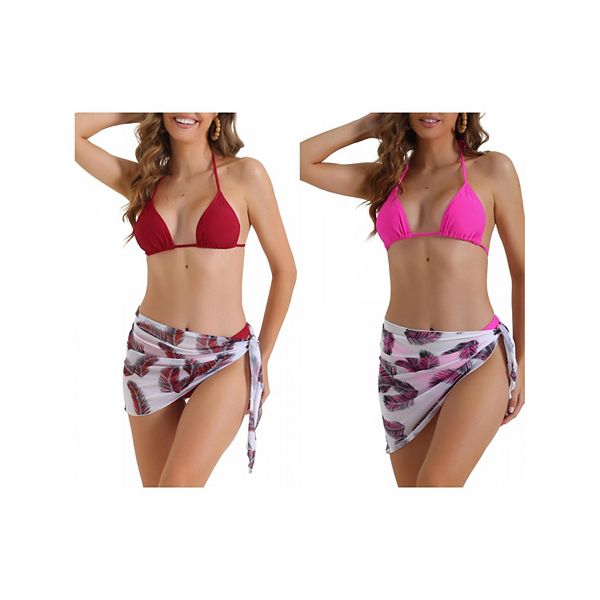 2 комплекта женского бикини-треугольника с лифом-холтером, 3 предмета: купальник с юбкой-парео в листьях и высоким разрезом Inspire Chic, Red Roes Red, Красный, 2 комплекта женского бикини-треугольника с лифом-холтером, 3 предмета: купальник с юбкой-парео
2 комплекта женского бикини-треугольника с лифом-холтером, 3 предмета: купальник с юбкой-парео в листьях и высоким разрезом Inspire Chic, Red Roes Red, Красный, 2 комплекта женского бикини-треугольника с лифом-холтером, 3 предмета: купальник с юбкой-парео