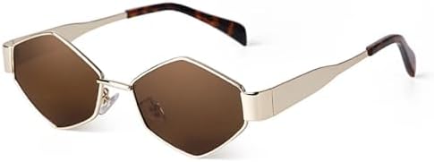 Винтажные панк-солнцезащитные очки в металлической оправе с многоугольными линзами для женщин и мужчин, очки для вождения, прозрачные линзы, защита от УФ-излучения MTZJH, C4 Gold Brown
Винтажные панк-солнцезащитные очки в металлической оправе с многоугольными линзами для женщин и мужчин, очки для вождения, прозрачные линзы, защита от УФ-излучения MTZJH, C4 Gold Brown