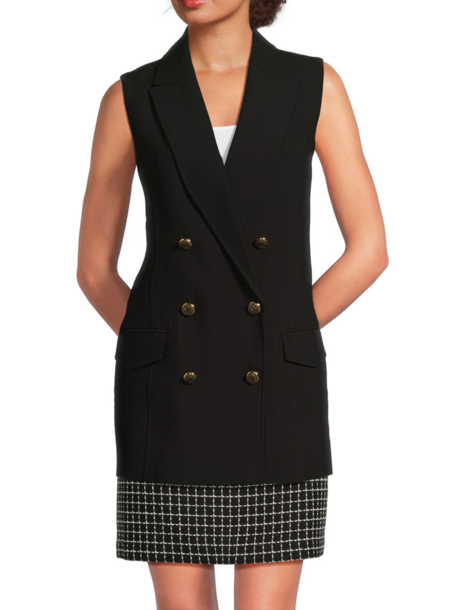 Двубортный жилет с заостренными лацканами Karl Lagerfeld Paris, черный
Двубортный жилет с заостренными лацканами Karl Lagerfeld Paris, черный