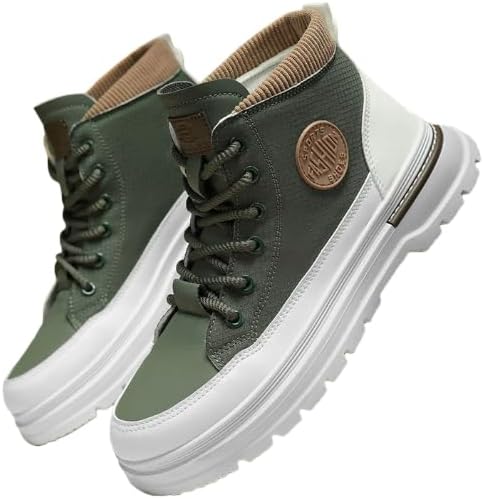Мужские модные замшевые кроссовки на шнуровке с платформой, повседневные ретро, с круглым носком, противоскользящие, ортопедические спортивные туфли для ходьбы и повседневных поездок Hhhchpm, зеленый
Мужские модные замшевые кроссовки на шнуровке с платформой, повседневные ретро, с круглым носком, противоскользящие, ортопедические спортивные туфли для ходьбы и повседневных поездок Hhhchpm, зеленый