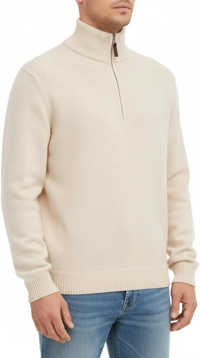 Мужской свитер с высоким воротником и молнией на 1/4, свободный фасон Winnim
Мужской свитер с высоким воротником и молнией на 1/4, свободный фасон Winnim