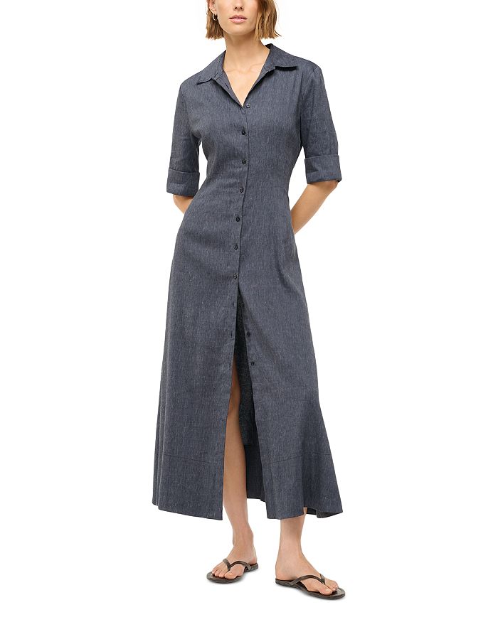 Джоан Платье-рубашка STAUD, синий
Джоан Платье-рубашка STAUD, синий