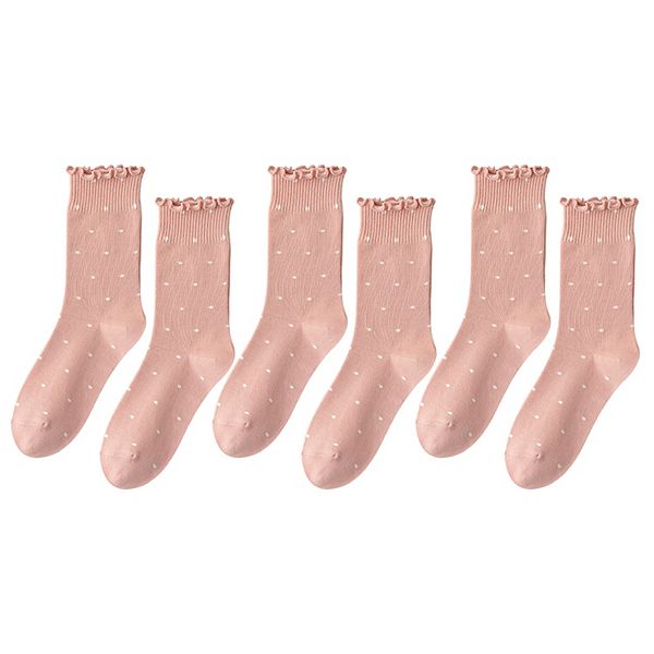 Женские носки 6Pk с рюшами и горошком Anna-Kaci, Pink
Женские носки 6Pk с рюшами и горошком Anna-Kaci, Pink