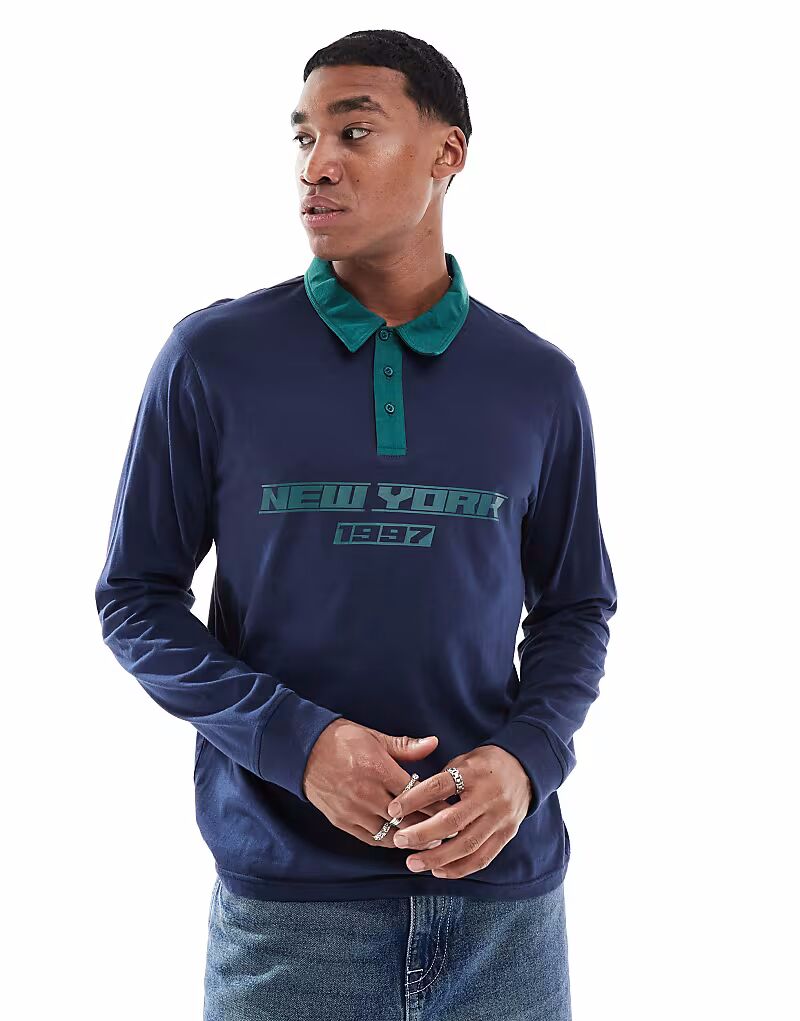 Футболка-регби с длинными рукавами Another Influence темно-синего цвета
Футболка-регби с длинными рукавами Another Influence темно-синего цвета