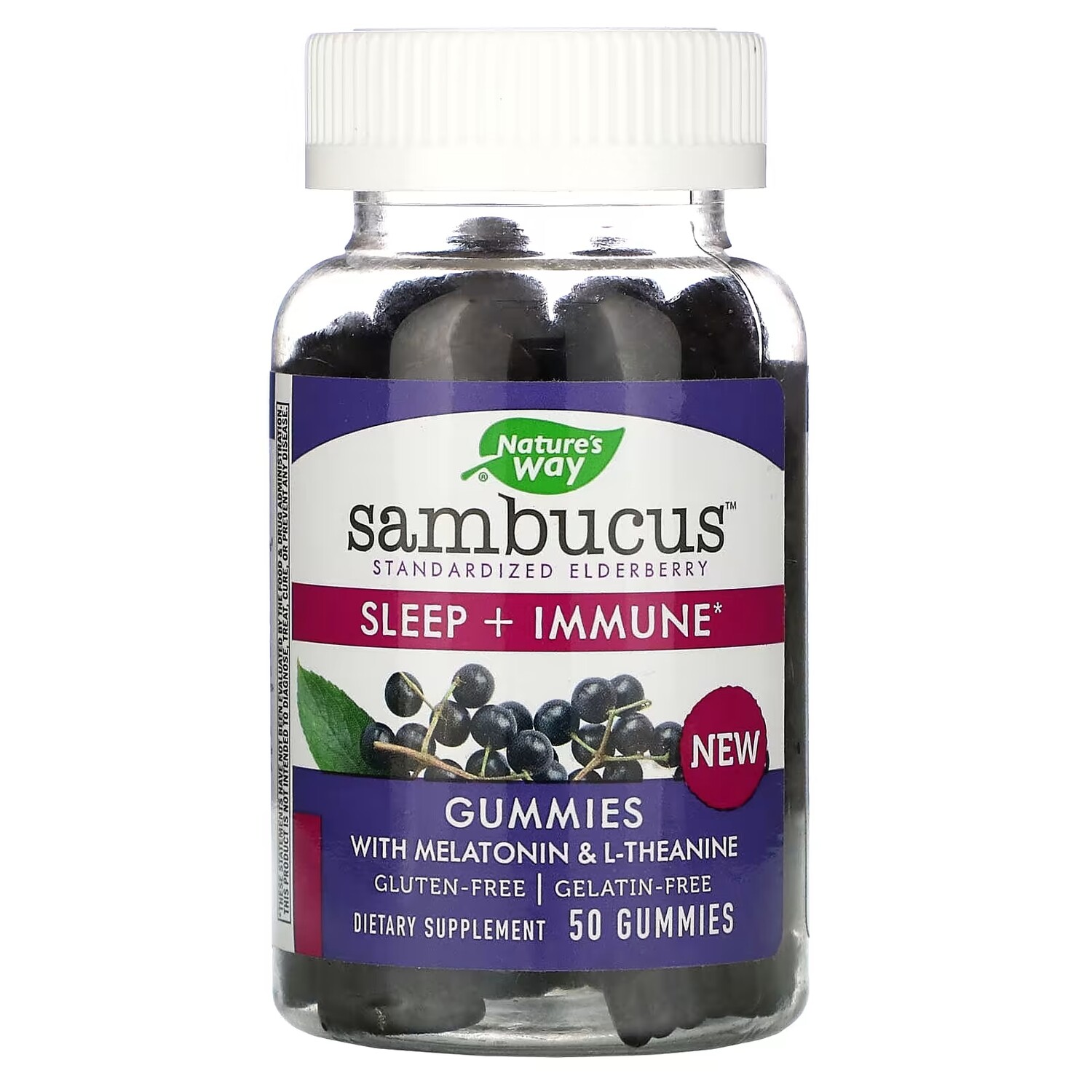 Nature's Way Sambucus Sleep + Immune, 50 конфет
Nature's Way Sambucus Sleep + Immune, 50 конфет