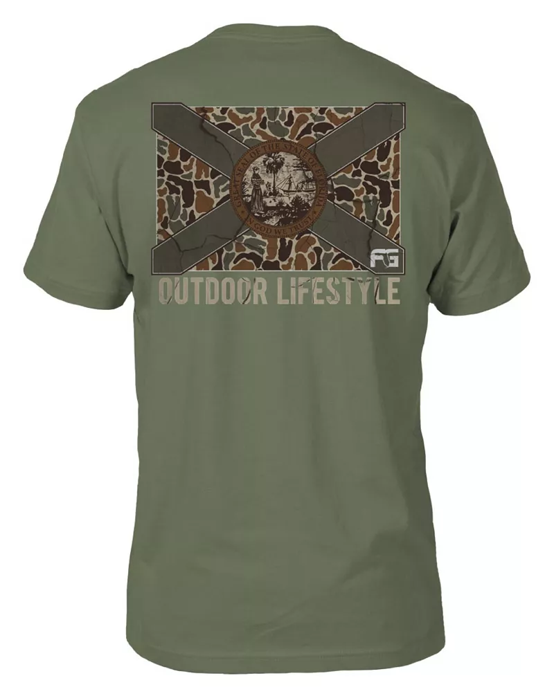 Мужская футболка FloGrown с флагом лагеря Флориды, светло-оливковый
Мужская футболка FloGrown с флагом лагеря Флориды, светло-оливковый