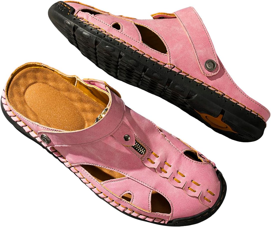Мужские повседневные кожаные сандалии ручной работы, регулируемые, в стиле рыбака с застежкой-молнией, для летнего пляжного отдыха и прогулок Modme, розовый
Мужские повседневные кожаные сандалии ручной работы, регулируемые, в стиле рыбака с застежкой-молнией, для летнего пляжного отдыха и прогулок Modme, розовый
