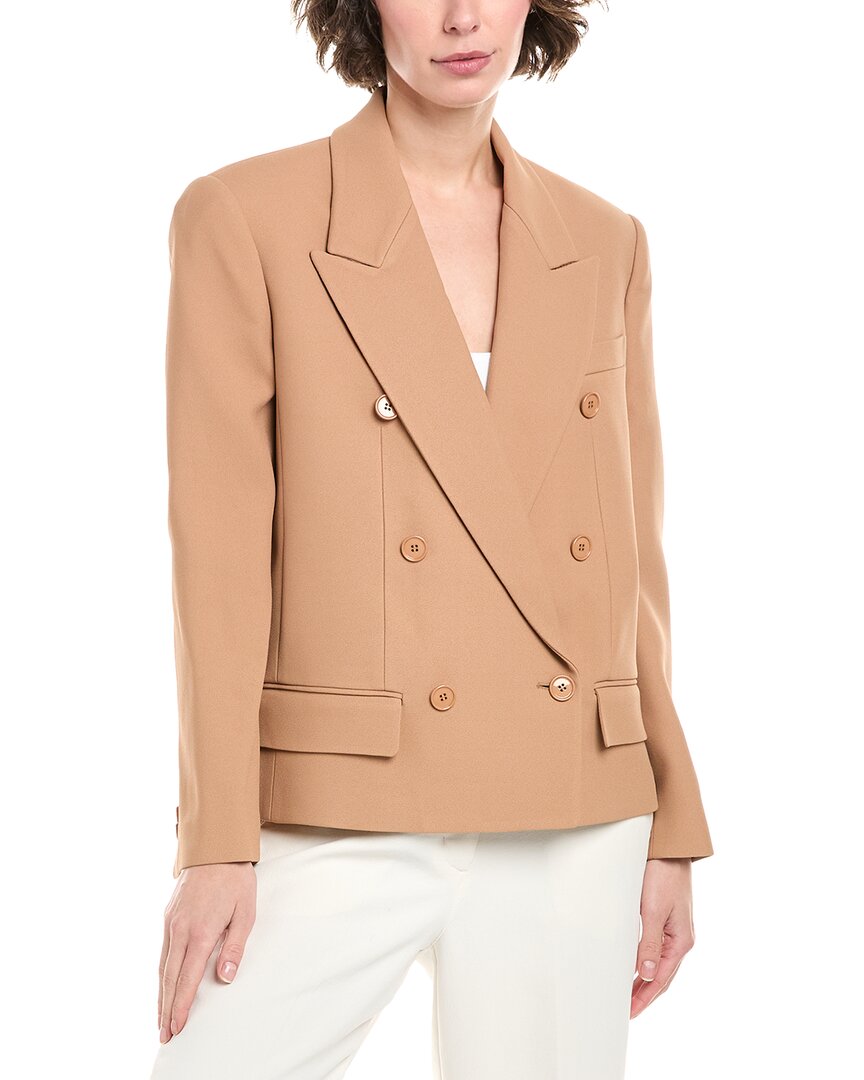 Michael Kors Collection Отрезной блейзер, коричневый 
Michael Kors Collection Отрезной блейзер, коричневый